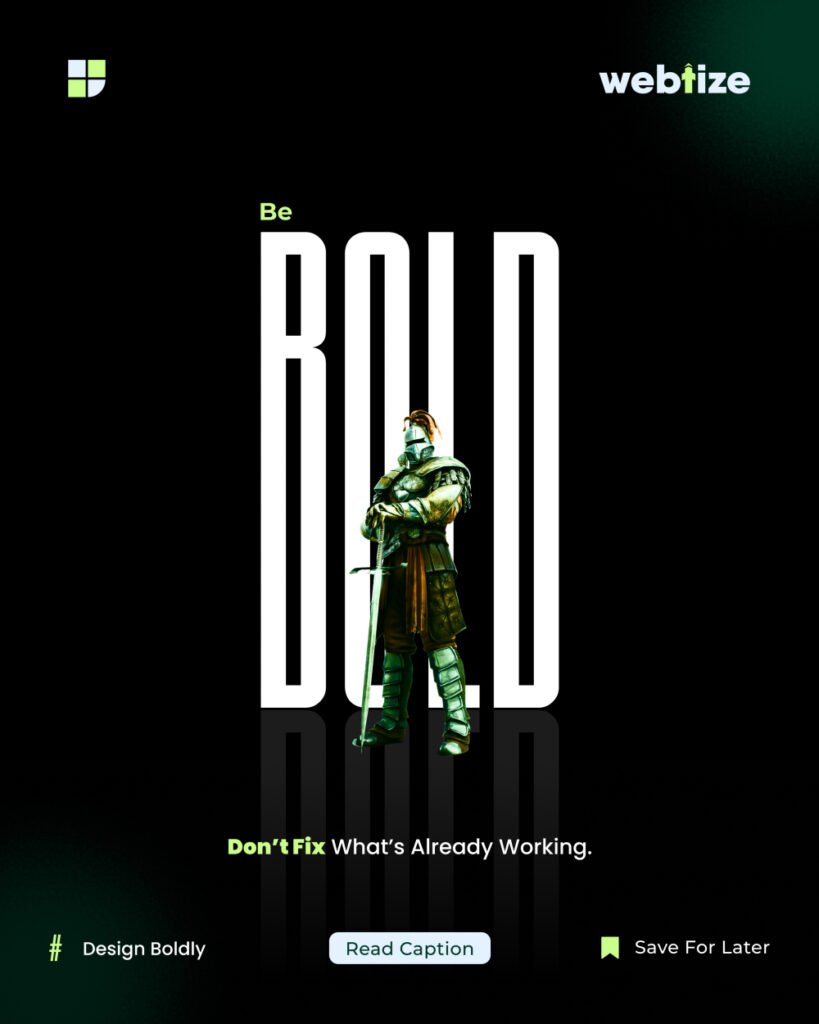 Design mistakes and how to fix them: example layout with strong visual hierarchy and high-contrast CTA