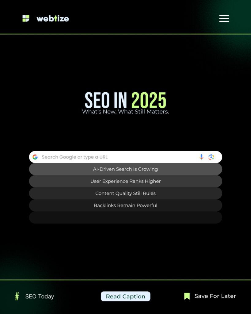SEO for 2025 roadmap showing content, technical, and authority pillars